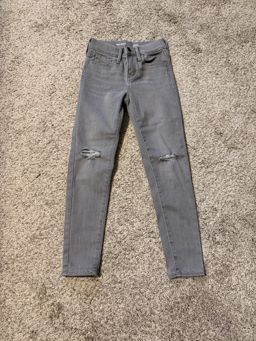 Old Navy Girls Gray Distressed Skinny Jeans